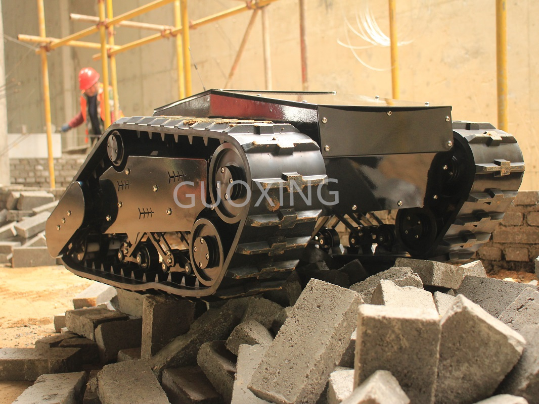 Guoxing Safari 880T Electric Firefighting Intelligent Rubber Track Robot Chassis