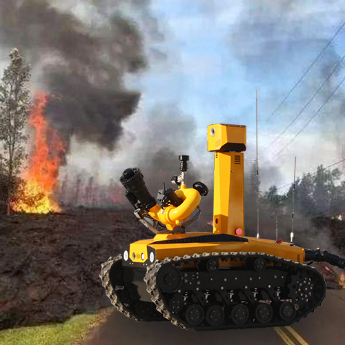 RXR-M80D-13KT Fire Fighting Robots Water Cannon Fire Truck Robotic Fire Fighting Robot